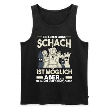 Schach - Männer Premium Bio Tank Top - Schwarz - Vorne - Michal (187cm)