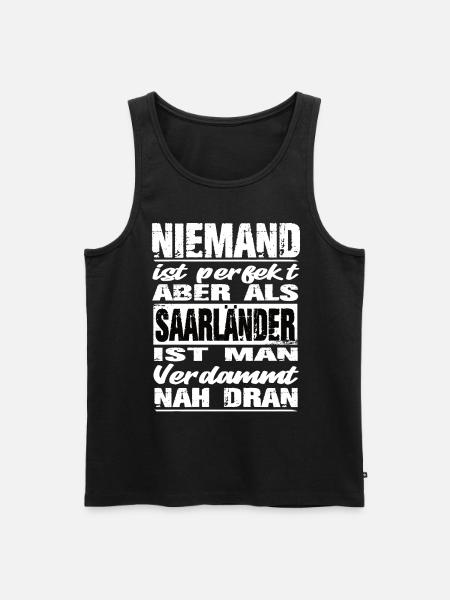 Saarländer - Männer Premium Bio Tank Top - Schwarz