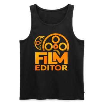Film Editor Filmeditor Edit Video - Männer Premium Bio Tank Top - Schwarz - Vorne - AI Model Male 178 light (178cm)