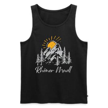 Rhöner Madl - Region Rhön Gebirge - Männer Premium Bio Tank Top - Schwarz - Vorne - AI Model Male 178 light (178cm)