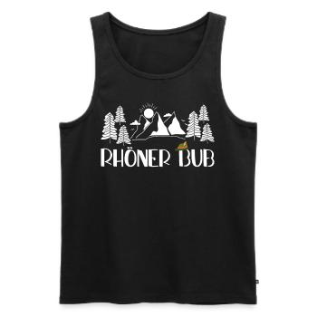 Rhöner Bub - Region Rhön Gebirge - Männer Premium Bio Tank Top - Schwarz - Vorne - AI Model Male 178 light (178cm)