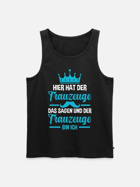 Trauzeuge - Männer Premium Bio Tank Top - Schwarz