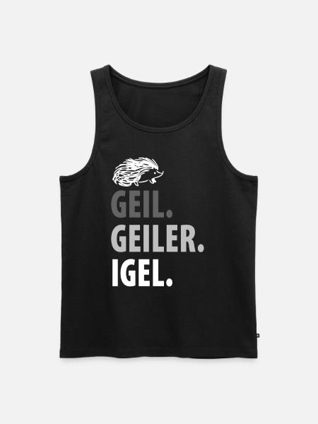 Igel - Männer Premium Bio Tank Top - Schwarz