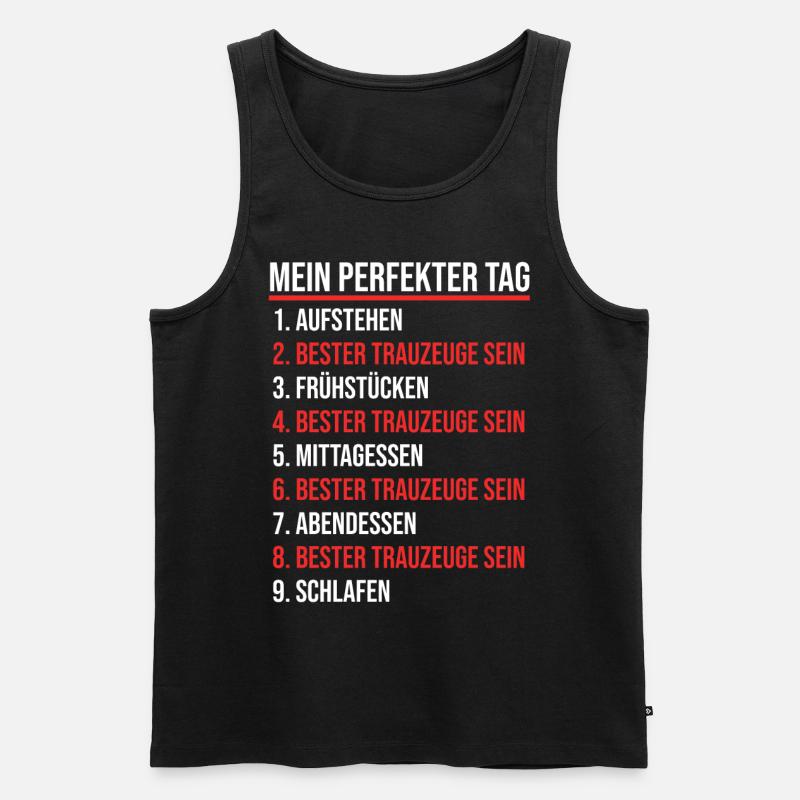 Trauzeuge - Männer Premium Bio Tank Top - Schwarz