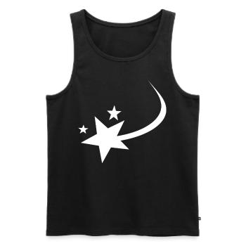 Étoile filante Blanche - Débardeur bio Premium Homme - noir - Devant - AI Model Male 178 light (178cm)