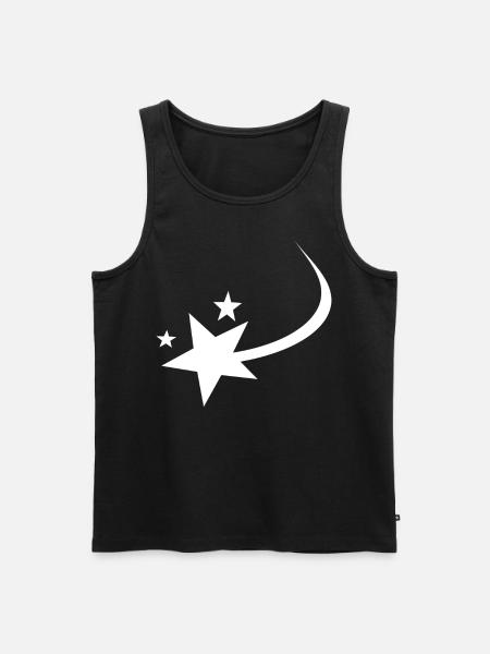 Shooting Star White - Men's Premium Organic Tank Top - black