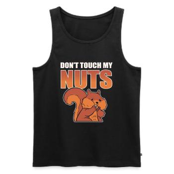 Don't Touch My Nuts Squirrel Animal - Männer Premium Bio Tank Top - Schwarz - Vorne - AI Model Male 178 light (178cm)