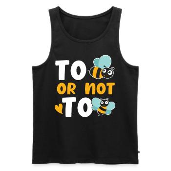 Bee or not bee - Men's Premium Organic Tank Top - black - Front - AI Model Male 178 light (178cm)