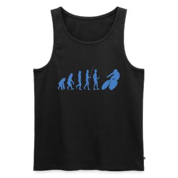 Road Bike Evolution - Men's Premium Organic Tank Top - black - Front - AI Model Male 178 light (178cm)