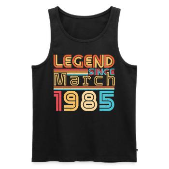 Légende 1985 Mars Vintage Drôle - Débardeur bio Premium Homme - noir - Devant - Michal (187cm)