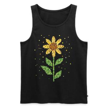 Sonnenblume Garten Gärtnerin Blumenladen - Männer Premium Bio Tank Top - Schwarz - Vorne - AI Model Male 178 light (178cm)