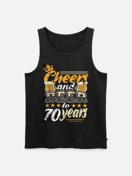 70 birthday man - Men's Premium Organic Tank Top - black