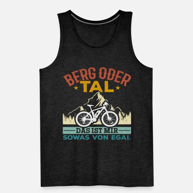 Berg oder Tal das ist mir sowas von Egal E-Bike Männer Premium Bio Tank Top