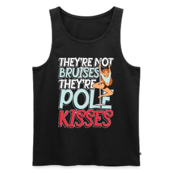 They're not bruises they're pole kisses - Männer Premium Bio Tank Top - Schwarz - Vorne - Michal (187cm)