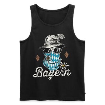 Freistaat Bayern T-Shirt Herren Bayrische Tracht - Männer Premium Bio Tank Top - Schwarz - Vorne - AI Model Male 178 light (178cm)