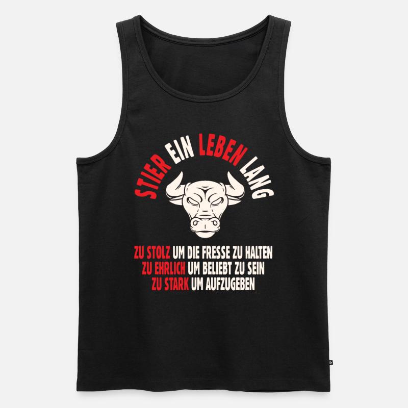 Sternzeichen Stier - Männer Premium Bio Tank Top - Schwarz