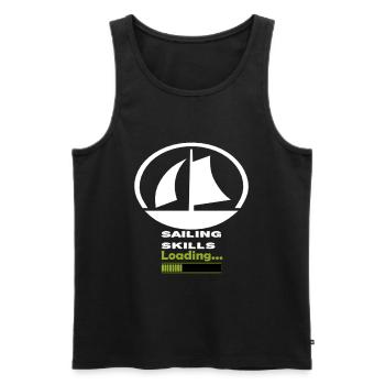 Sailor Skills Sailboat - Men's Premium Organic Tank Top - black - Front - AI Model Male 178 light (178cm)