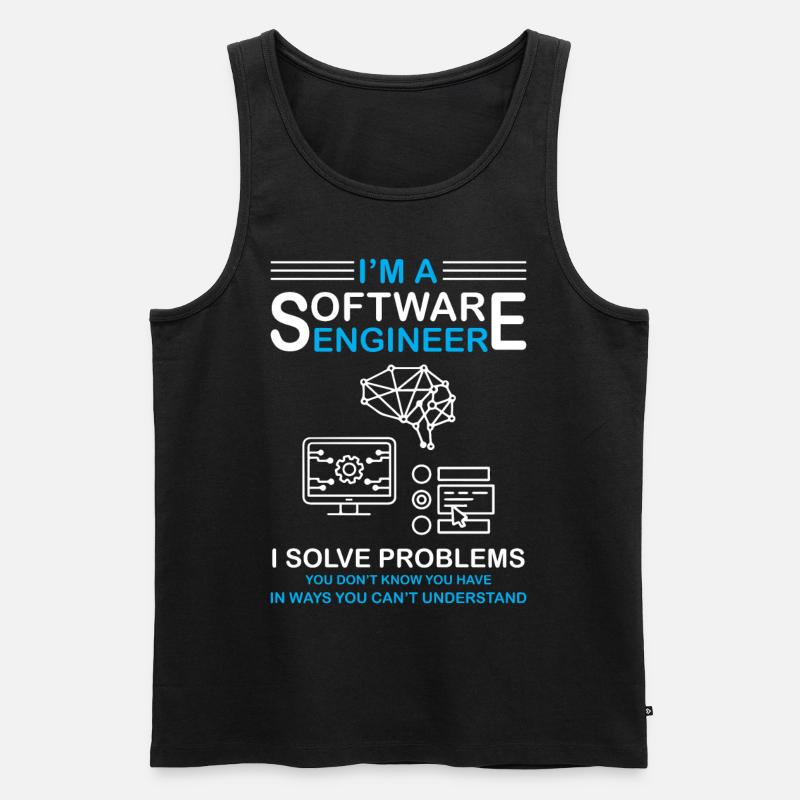 I'm a Software Engineer Software Developer - Männer Premium Bio Tank Top - Schwarz