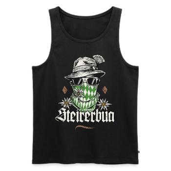 Steirerbua T-Shirt Herren Steiermark Shirt Männer - Männer Premium Bio Tank Top - Schwarz - Vorne - AI Model Male 178 light (178cm)
