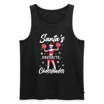 Cheer Cheerleading Père Noël - Débardeur bio Premium Homme - noir - Devant - Michal (187cm)