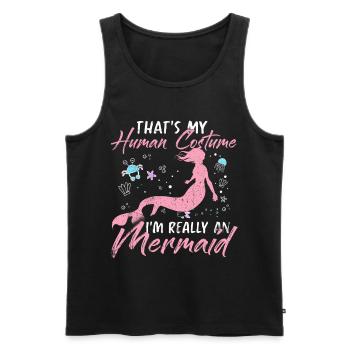 Meerjungfrau Wassernixe Ozean Braut JGA Märchen - Männer Premium Bio Tank Top - Schwarz - Vorne - Michal (187cm)