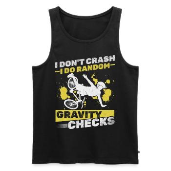 Downhill cyclistS I don't crash I do - Men's Premium Organic Tank Top - black - Front - AI Model Male 178 light (178cm)