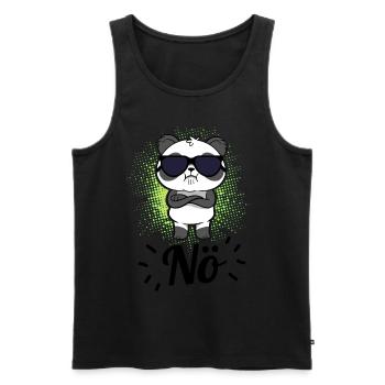 Nö - Panda Bär Cartoon Für Männer, Frauen und Kids - Männer Premium Bio Tank Top - Schwarz - Vorne - Michal (187cm)