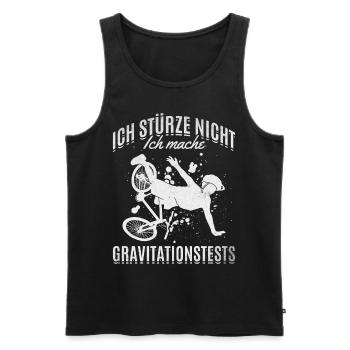 Mountainbike Radfahrer Downhill Fahrrad - Männer Premium Bio Tank Top - Schwarz - Vorne - AI Model Male 178 light (178cm)