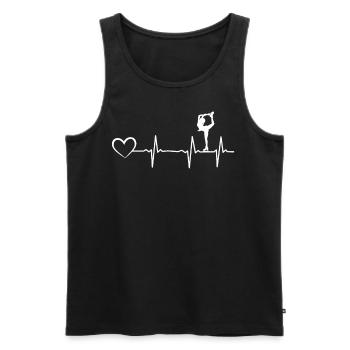 Patinage artistique ÉTATS-UNIS Patinage artistique Heartbeat Heart - Débardeur bio Premium Homme - noir - Devant - Michal (187cm)