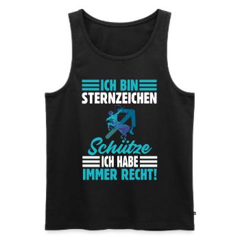 Sternzeichen Schütze - Männer Premium Bio Tank Top - Schwarz - Vorne - AI Model Male 178 light (178cm)