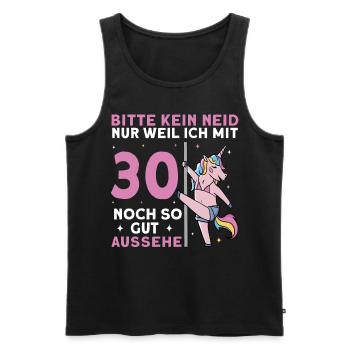 Bitte Kein Neid 30. Geburtstag - Männer Premium Bio Tank Top - Schwarz - Vorne - Michal (187cm)