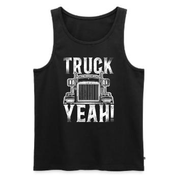 Trucker Truck Driver Vintage Truck - Männer Premium Bio Tank Top - Schwarz - Vorne - AI Model Male 178 light (178cm)