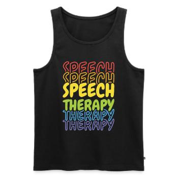 Language Pathologist Speech Pathologist - Männer Premium Bio Tank Top - Schwarz - Vorne - AI Model Male 178 light (178cm)