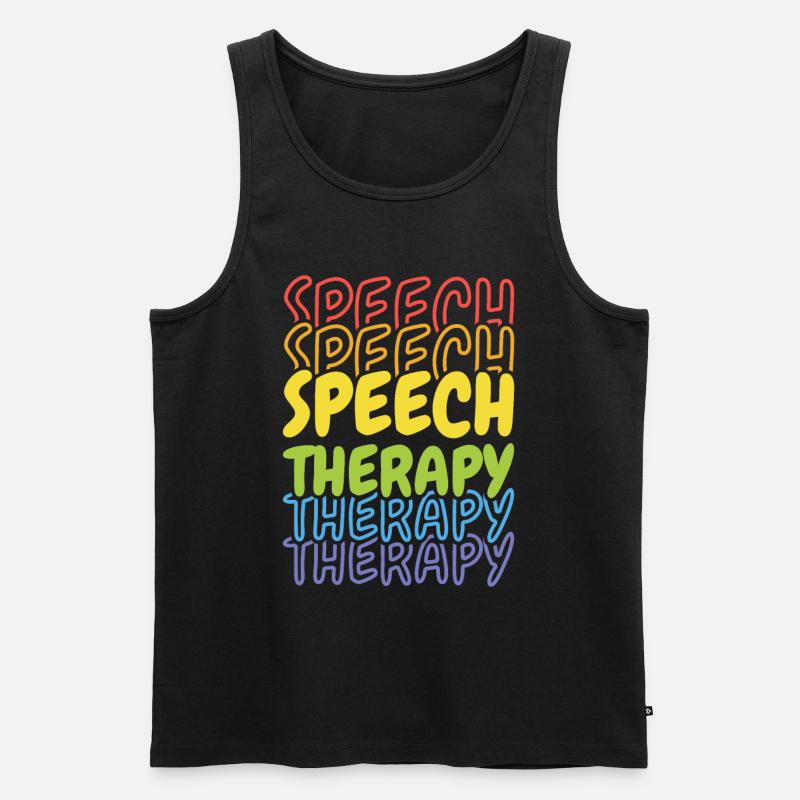 Language Pathologist Speech Pathologist - Männer Premium Bio Tank Top - Schwarz