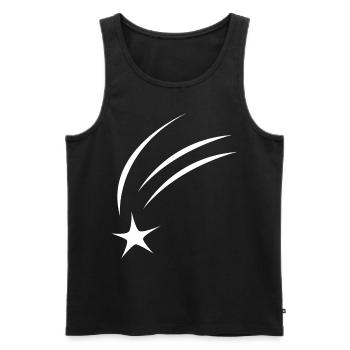 Étoile filante - Débardeur bio Premium Homme - noir - Devant - AI Model Male 178 light (178cm)