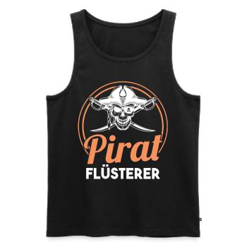 Pirat Flüsterer Piraten - Männer Premium Bio Tank Top - Schwarz - Vorne - Michal (187cm)