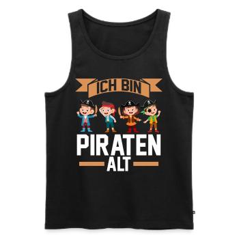 Pirat Vierter Geburtstag Vier Jahre Kindergeburtst - Männer Premium Bio Tank Top - Schwarz - Vorne - AI Model Male 178 light (178cm)