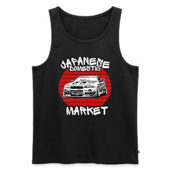 Jdm / Tuning / Turbolader / Felgen / Chiptuning - Männer Premium Bio Tank Top - Schwarz - Vorne - Michal (187cm)