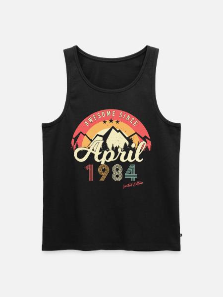 Né avril 1984 Millésime - Débardeur bio Premium Homme - noir
