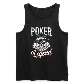 Poker Vintage Poker Legend - Men's Premium Organic Tank Top - black - Front - Michal (187cm)