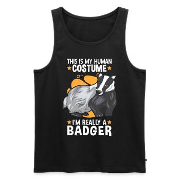 This is my honey badger costume marten badger - Men's Premium Organic Tank Top - black - Front - AI Model Male 178 light (178cm)