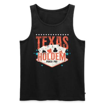 Poker Vintage Texas Holdem Poker - Men's Premium Organic Tank Top - black - Front - Michal (187cm)