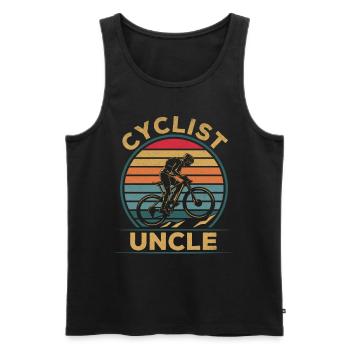 Cyclists Uncle Mountain Bikers Cyclists MTB - Men's Premium Organic Tank Top - black - Front - Michal (187cm)