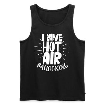 J’adore le vol en montgolfière - Débardeur bio Premium Homme - noir - Devant - Michal (187cm)
