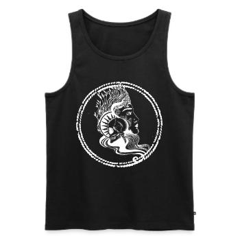 Dunkle Kunst Esoteric Gothic Schäderkönigin Okkult - Männer Premium Bio Tank Top - Schwarz - Vorne - AI Model Male 178 light (178cm)