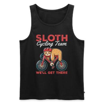 Sloth Cycling Team We will make it - Men's Premium Organic Tank Top - black - Front - Michal (187cm)