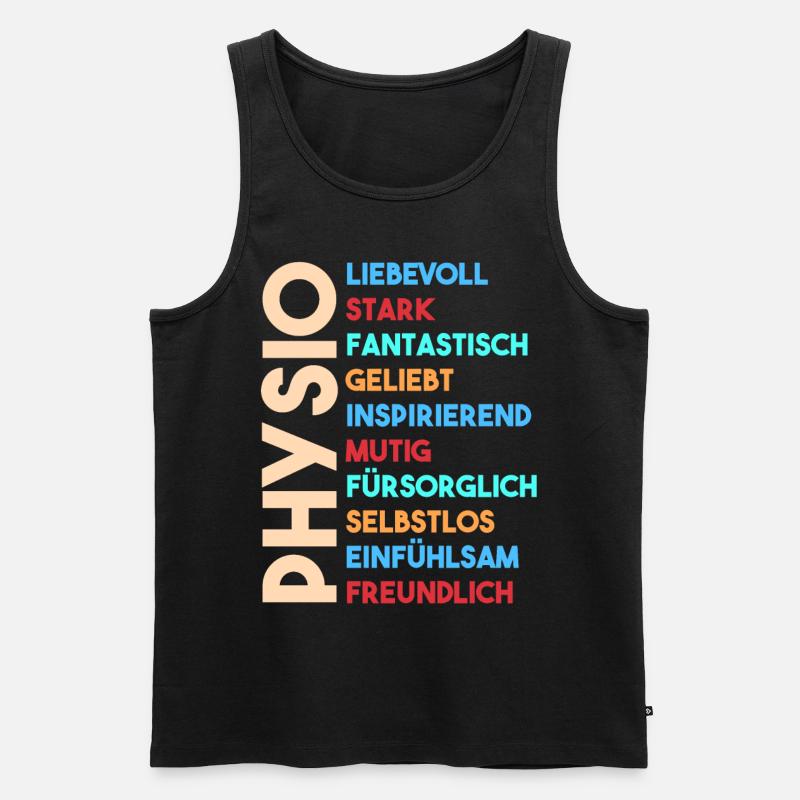 Physio Physiotherapeut - Männer Premium Bio Tank Top - Schwarz