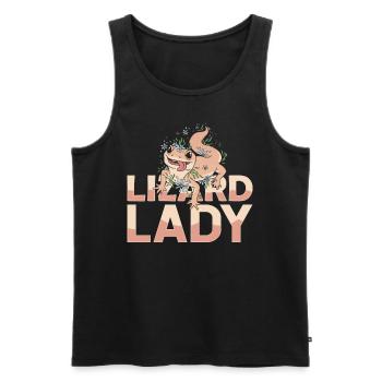 Lizards Woman Reptile Pet Lizard Lizard - Men's Premium Organic Tank Top - black - Front - Michal (187cm)