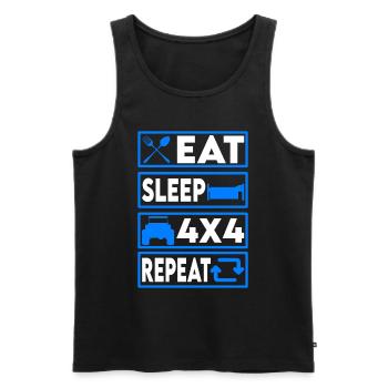 Offroad ATV Routine - Offroader Gift Idea - Men's Premium Organic Tank Top - black - Front - AI Model Male 178 light (178cm)