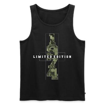 Camouflage 1974 Born 1974 Men - Men's Premium Organic Tank Top - black - Front - AI Model Male 178 light (178cm)